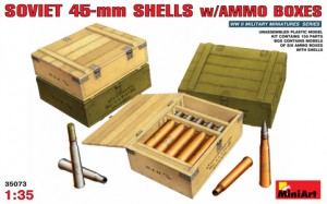 1/35 Soviet 45mm Shells w/Ammo Boxes