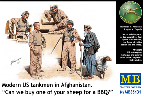 MB35131 1/35 Modern US tankmen in Afghanistan (5 Figures, Sheep)