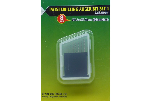 TRU09954 Twist Drilling Auger Bit Set1 0.3-1mm 8pcs