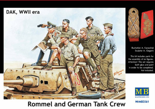 MB3561 1/35 Rommel and German Tank Crew DAK WW II era (6 Figures)