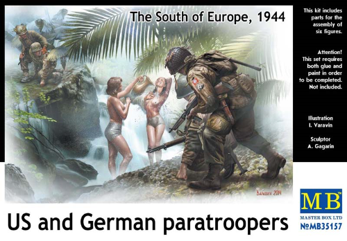 MB35157 1/35 US and German paratroopers, the South of Europe, 1944 (6 Figures)