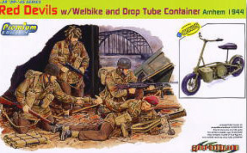 DR6585 1/35 Red Devils w/Welbike and Drop Tube Container (Arnhem 1944)