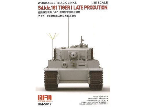RM5017 1/35 Workable Track Links for Tiger I Late Production