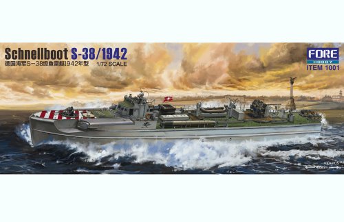 FH1001 1/72 German Navy Schnellboat S-38 High Speed Combat Boat 1942
