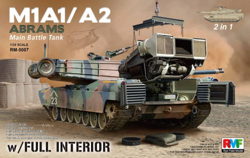 RM5007 1/35 M1A1/A2 Abrams w/Full Interior &amp; Workable Tracks 2 in1