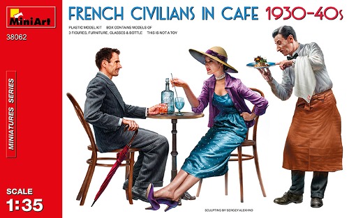 MI38062 1/35 France Civilians in Cafe 1930-40s