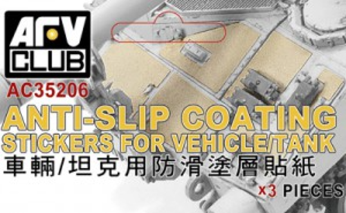 AFVC35206 1/35 Anti-Slip Coating Stickers for Vehicle Tank (75mmx70mm 3장 포함)