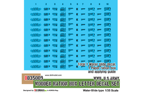 DD35002 1/35 WWII US wooden ration box letter decalset