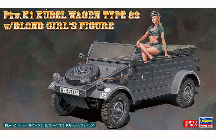1/24 Pkw.K1 Kubelwagen Type 82 w/Blond Girls Figure