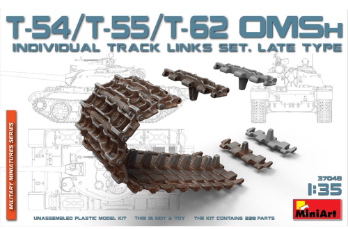 MI37048 1/35 T-54,T-55,T-62 OMSh INDIVIDUAL TRACK LINKS SET. LATE TYPE