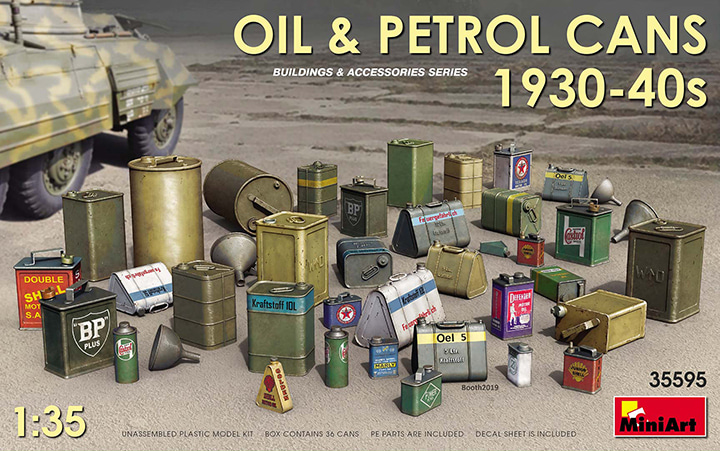 1/35 Oil &amp; Petrol Cans 1930-40s