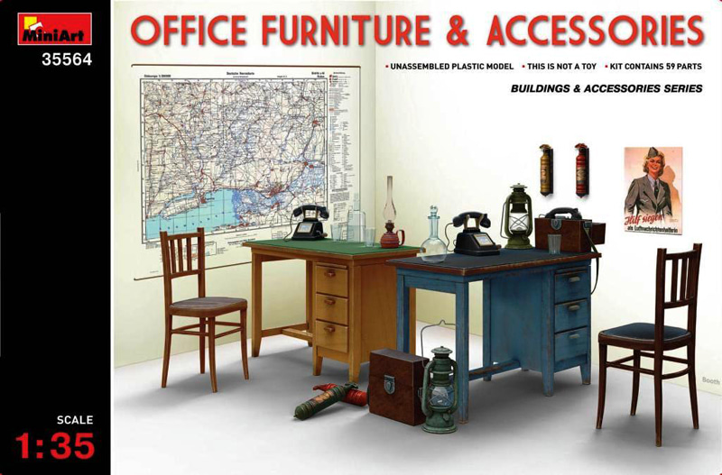 MI35564 1/35 Office Furniture/ Accessories