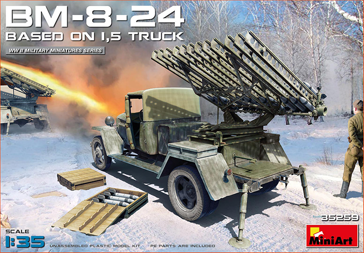 1/35 BM-8-24 Katyusha 82mm Based on 1.5t Truck