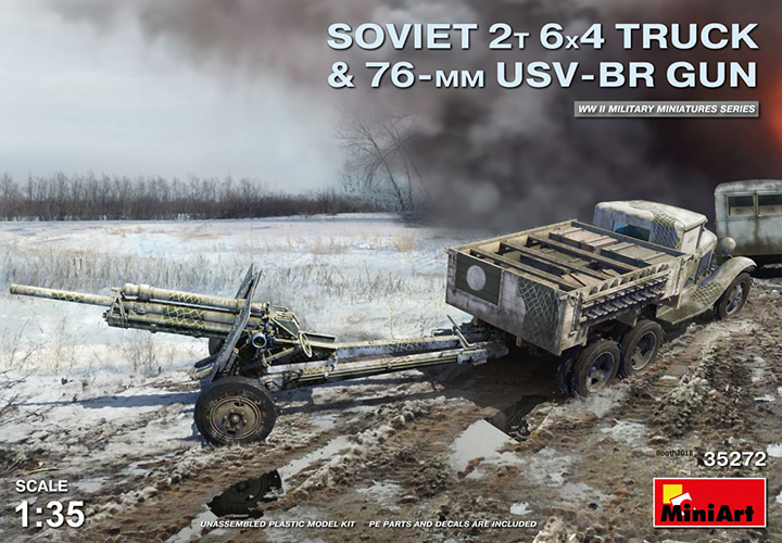 1/35 Soviet 2t 6x4 Truck w/ 76mm USV-BR Gun