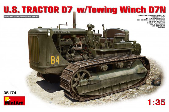 1/35 US Tractor D7 w/ Towing Winch D7N