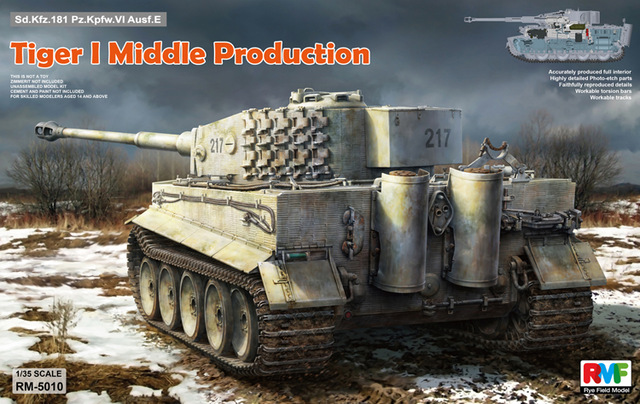 1/35 Tiger I Middle Production w/Full Interior / Workable Tracks