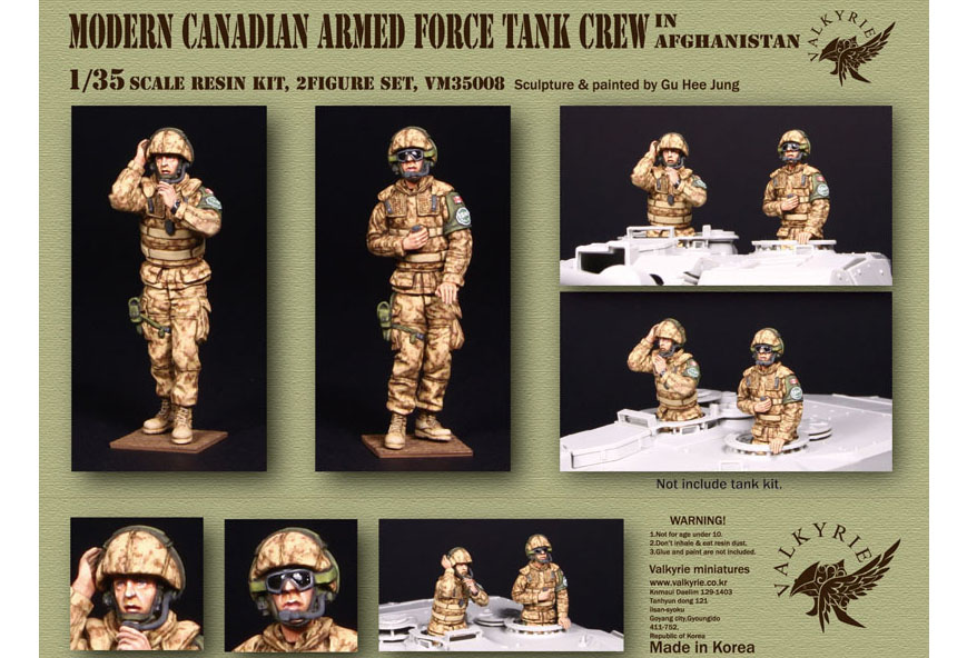 1/35 Modern Canadian Armed Force Tank Crew in Afghanistan (2 Figures)