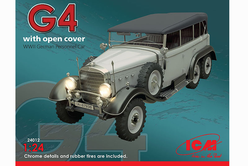 1/24 Type G4 with open cover WWII German Personnel Car