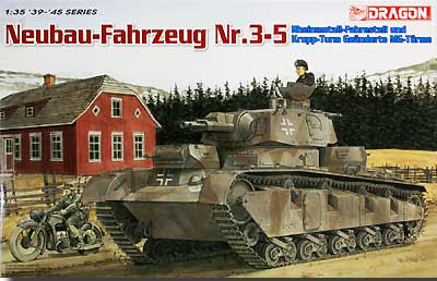 1/35 Neubau-Fahrzeug Nr.3-5, Rheinmetall-Fahrestell und Krupp-Turm Geanderte MG-Turme