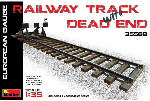 1/35 RAILWAY TRACK w/ DEAD END. EUROPEAN GAUGE