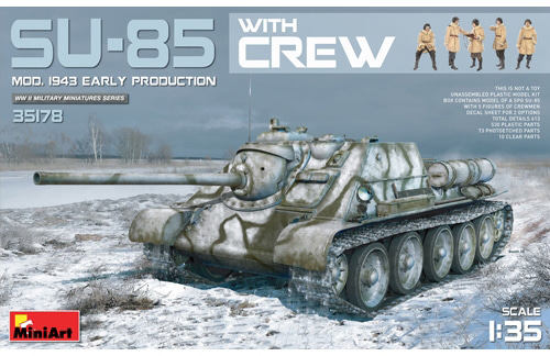 1/35 SU-85 SOVIET SPG Mod. 1943 w/CREW (Early Production)