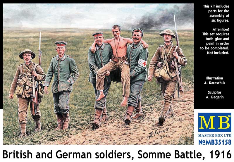 1/35 British and German soldiers Somme Battle 1916
