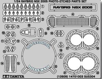 1/24 Raybrig NSX 2005 Photo-Etched Set