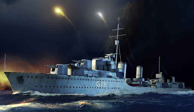 1/350 Warship-HMS Zulu Destroyer 1941