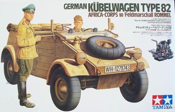 1/16 German Kubelwagen Type 82 Africa-Corps w/Feldmarschall Rommel