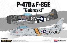 1/72 Plastic Model Kit P-47D / F-86E