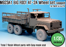 1/35 M923A1 BIG FOOT Truck GD AT-2A Sagged Wheel set (for Italeri 1/35)