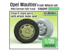 DW30042 1/35 Opel Maultier Half-Track Sagged Front Wheel set
