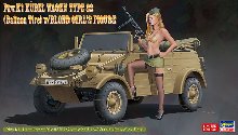 HA52273 1/24 SP473 Pkw.K1 Kubelwagen Type 82-Balloon Wheels w/Blond Girls Figure