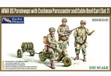 35GM0042 1/35 US Paratroops with Cushman Parascooter and Cable