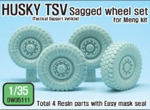 DW35111 1/35 British HUSKY TSV Sagged Wheel set (for Meng)