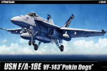 A12547 1/72 USN F/A-18E VFA-143 Pukin dogs