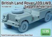DW35141 1/35 British Land Rover 109 LWB Sagged wheel set  (for Italeri 1/35)