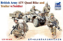 CB35207 1/35 British Army ATV Quad Bike Trailer w/ Soldier