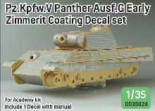 DD35024 1/35 Panther Ausf.G Early Zimmerit Coating Decal set for Academy kit for Academy kit