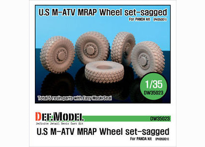 1/35 US M-ATV Sagged wheel set for Panda