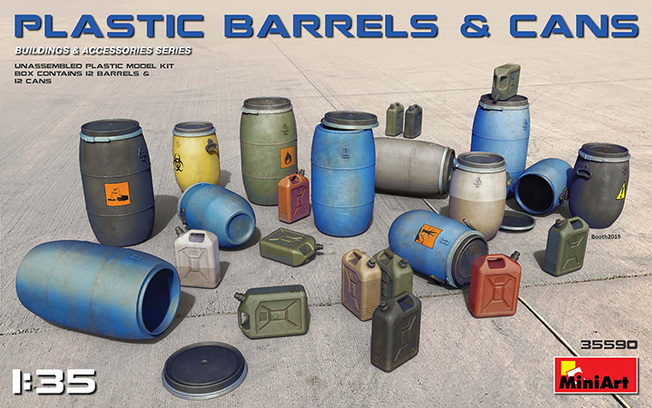 1/35 Plastic Barrels/Cans