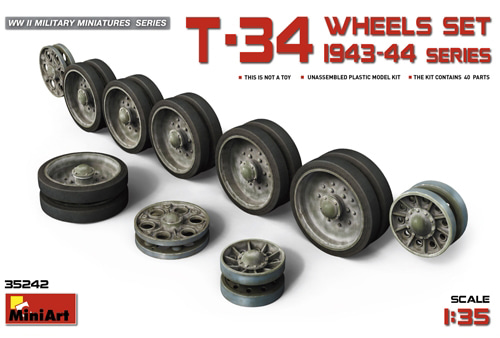 1/35 T-34 Wheels Set. 1943-44 Series
