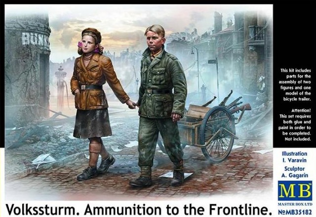 1/35 Volkssturm. Ammunition to the Frontline (With Photoetched Part) (2 Figures/ Cart)