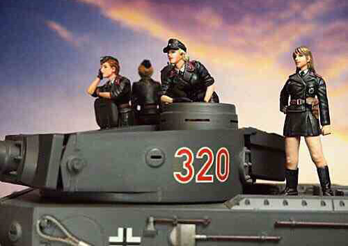 CP35245 1/35 독일 여성 전차병 세트 4명