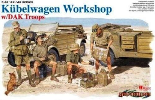 1/35 Kubelwagen Workshop w/DAK Troops