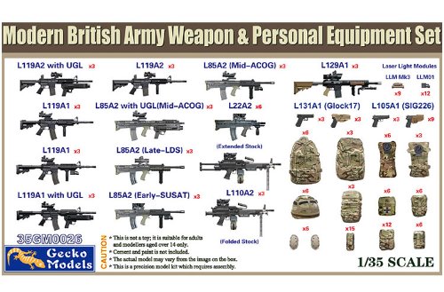 35GM0026 1/35 British Army Weapon &amp; Personal Equipment Set (에칭 멜빵 포함)