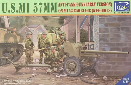 RV35019 1/35 US m1 57 mm Anti Tank Gun early version w 5 Figures