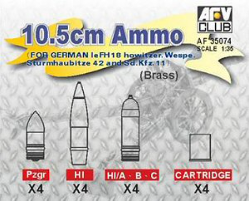 AFV35074 1/35 FH18M AMMO [BRASS]