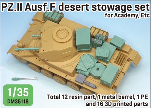 DM35118 1/35 WWII German Pz.II Ausf.F Desert stowage set for Academy kit
