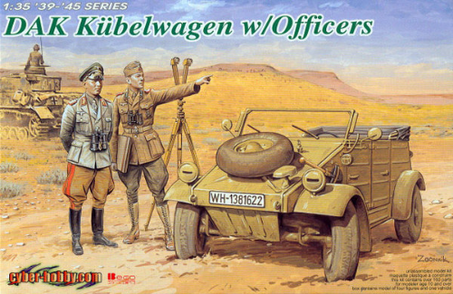 DR6364 1/35 DAK Kubelwagen w/Officers